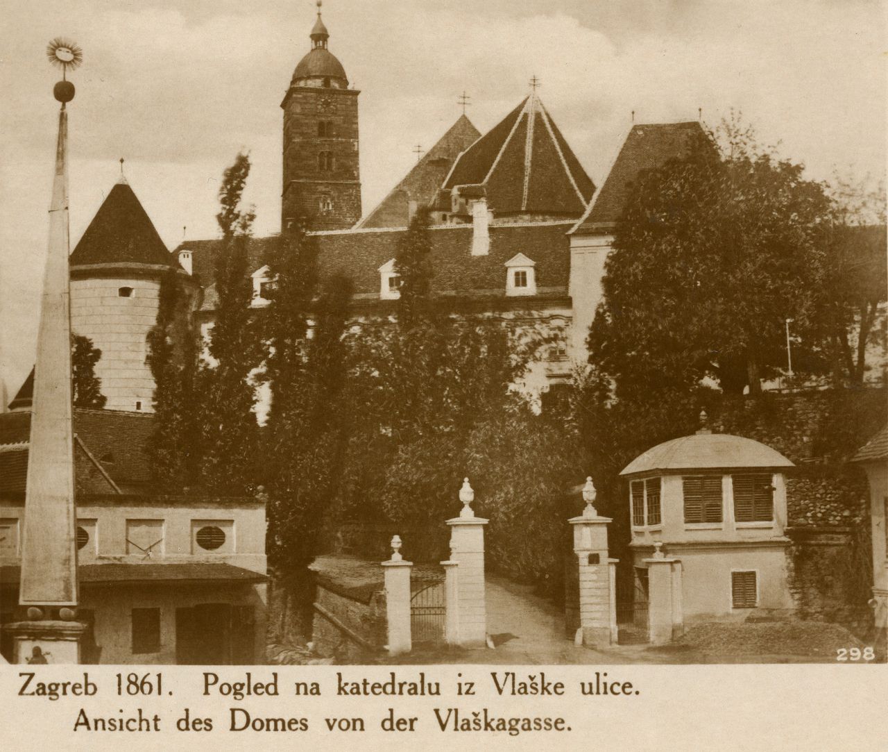 Katedrala 1861. godine, pogled iz Vlaške ulice